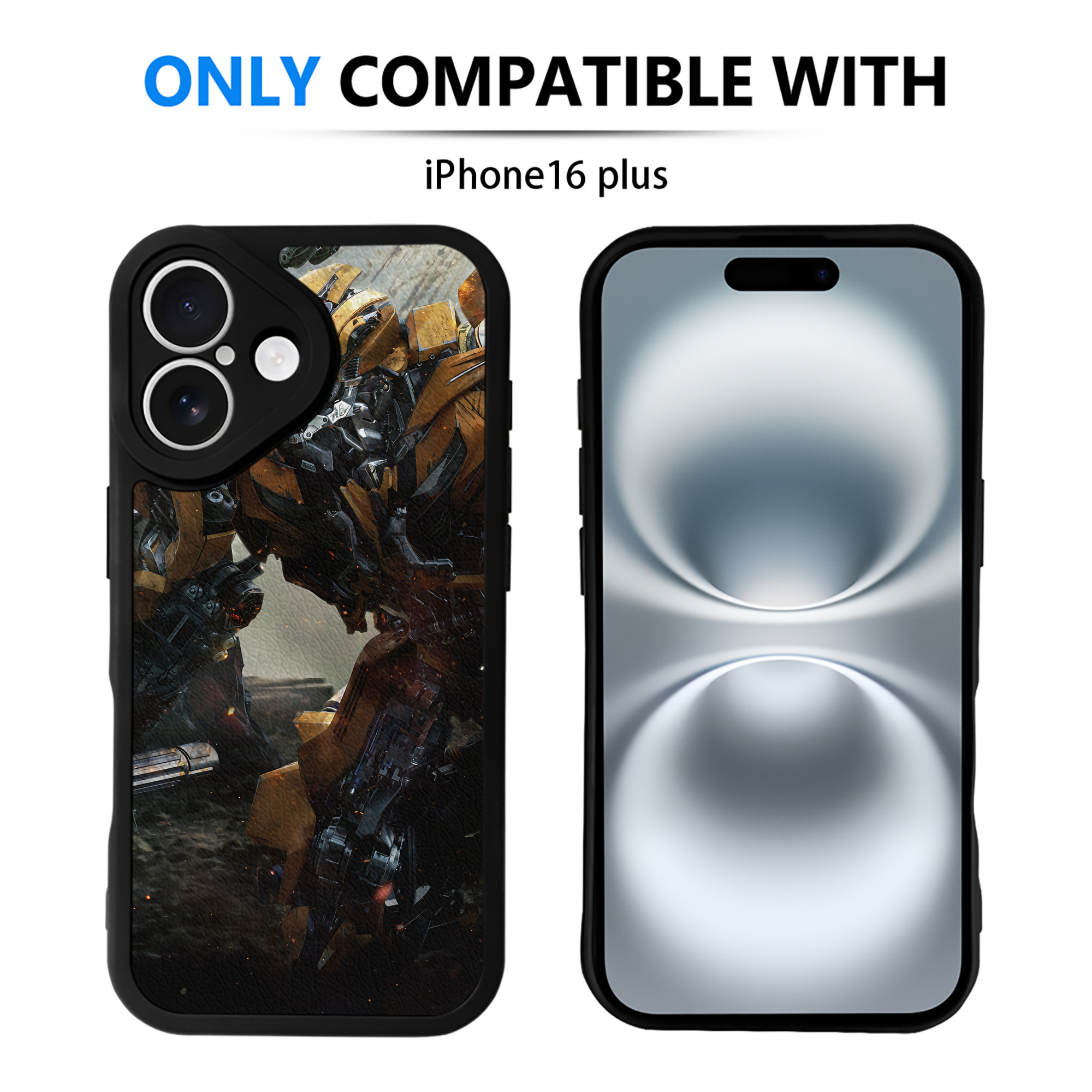（画像用） Transformers トランスフォーマー 【iPhone 16シリーズ対応】シリコンスマホケース（レザー調） 材質：シリコン